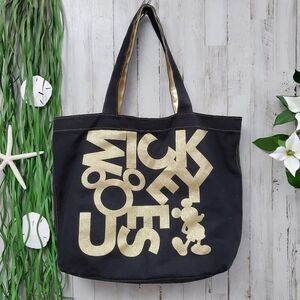 Disney Mickey Mouse Tote Bag Black & Gold